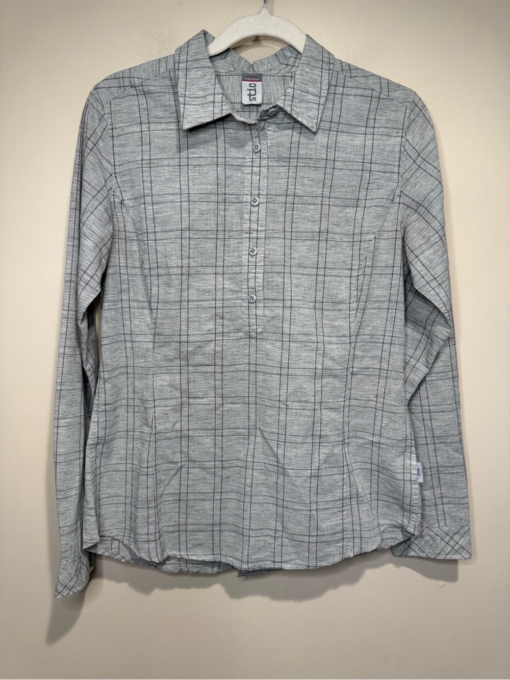 Stio Poplar plaid popover shirt women’s Long Sleeve Casual Pullover